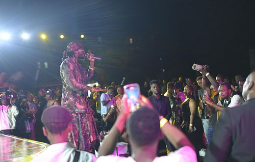 Elijah Kitaka performing at the event.