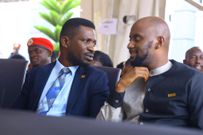 NUP President Bobi Wine with SG David Rubongoya