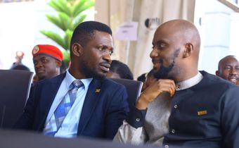 NUP President Bobi Wine with SG David Rubongoya