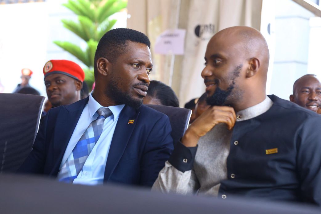 NUP President Bobi Wine with SG David Rubongoya
