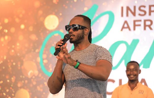 Bebe Cool speaking at the Africa Coffee Park in Ntungamo