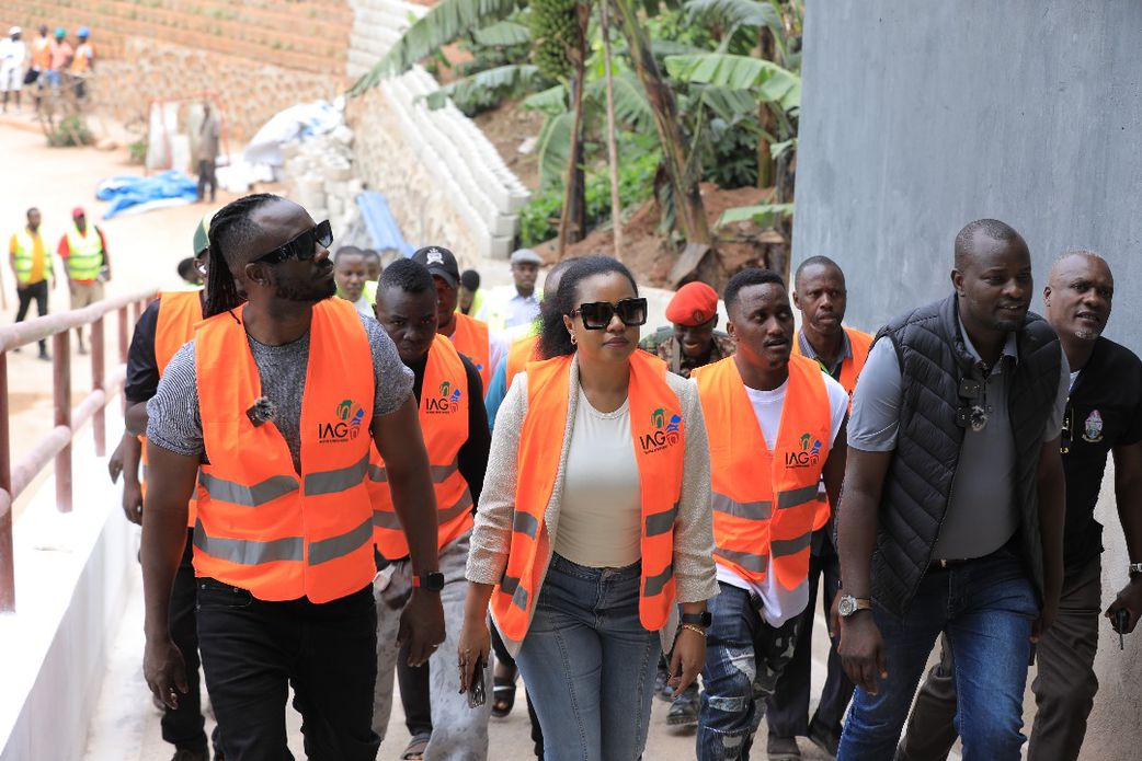 Bebe Cool and his wife Zuena touring the park