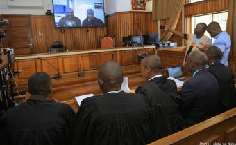 Eddy Mutwe and Acleo Kivumbi followed the bail proceedings via video link
