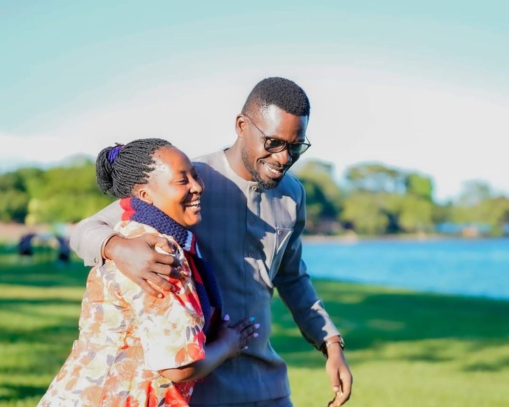 Olivia Lutaaya with Bobi Wine