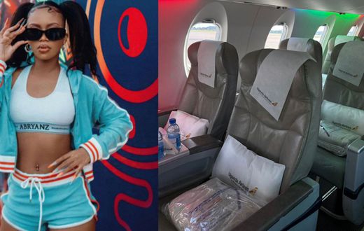 A collage of Sheilah Gashumba and a picture she shared on her X