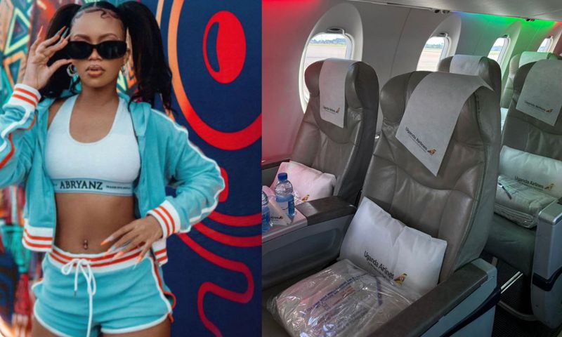 A collage of Sheilah Gashumba and a picture she shared on her X