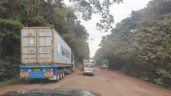 The damaged section of Mabira forest