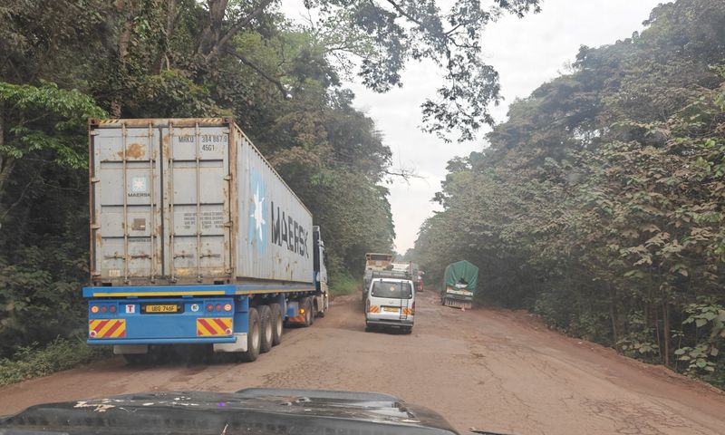 The damaged section of Mabira forest