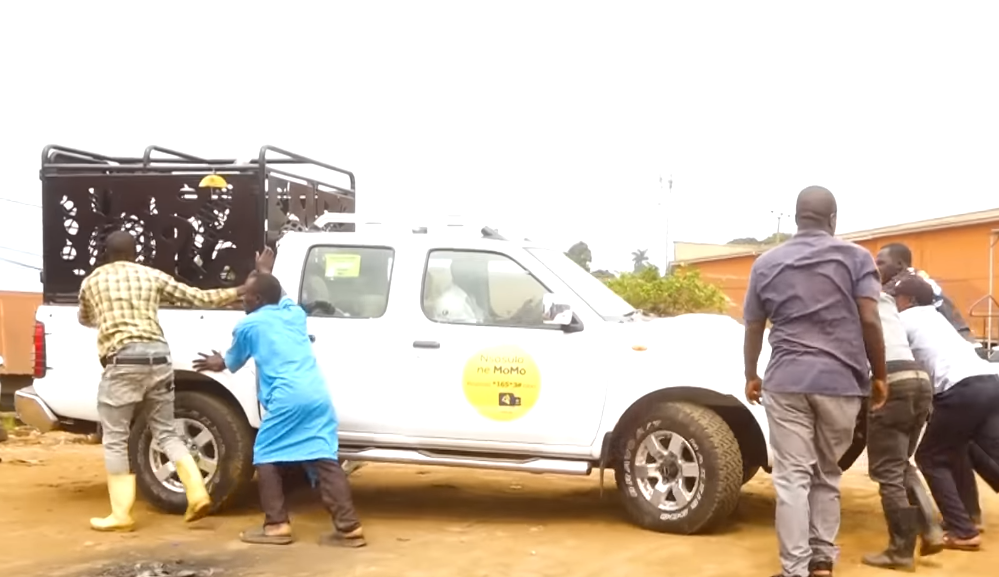 Night Ampurire's veichle donated by MTN Uganda last year