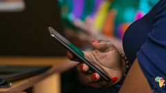 A person using social media