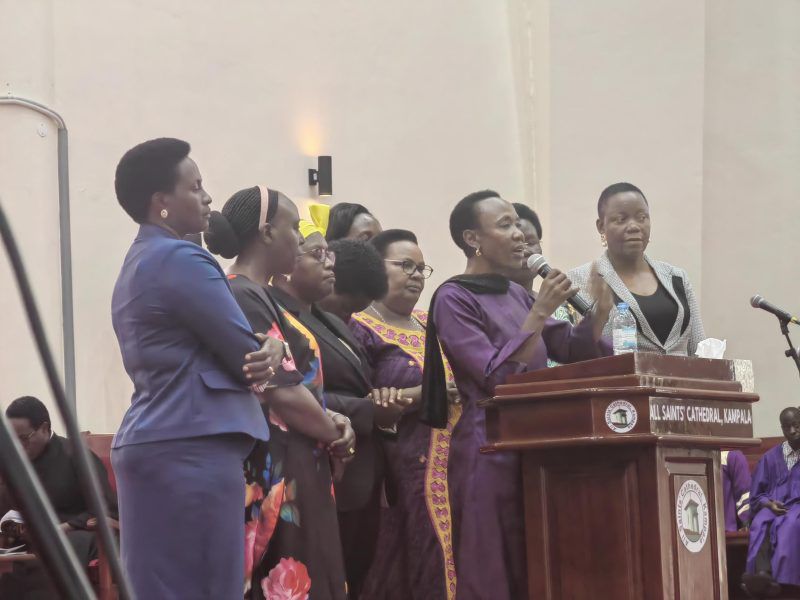 Naome Kabasharira speaking at the funeral