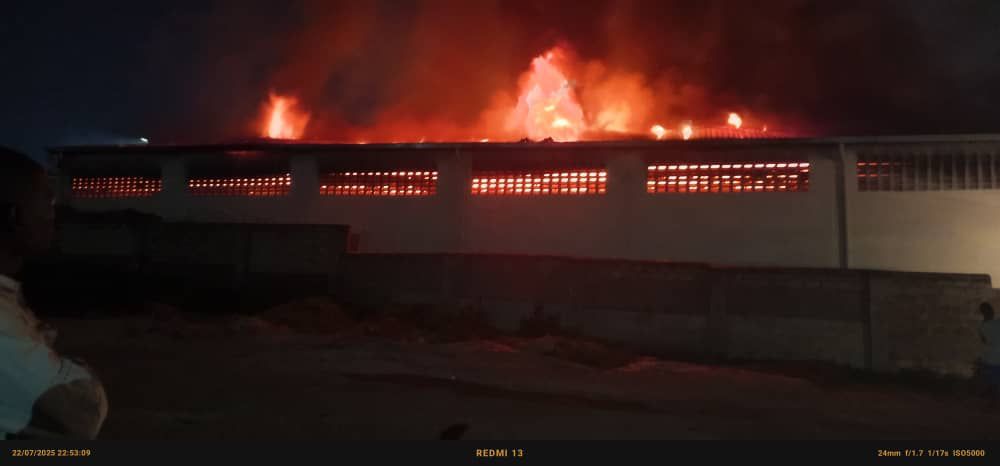 Fire guts Kiboko Enterprises warehouses in Makindye