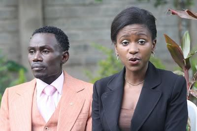 File photo of Esther Arunga and Joseph Hellon