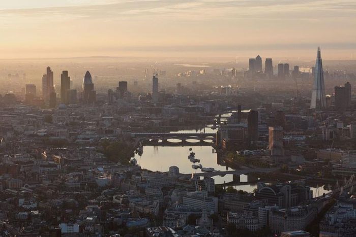 An aerial view of London