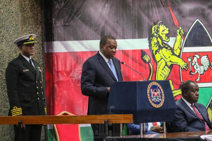 File image of President Uhuru Kenyatta during the launch of the countdown to the 2019 Kenya Population and Housing Census