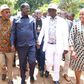 Nyandarua Governor Francis Kimemia, ODM party leader Raila Odinga, Meru Governor Kiraitu Murungi and Kirinyaga's Ann Waiguru during the BBI consultative meeting in Meru