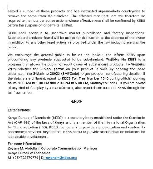 Government bans sale of popular 5 maize flour brands ahead of explosive expose