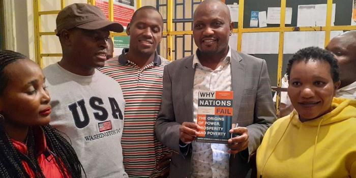 Moses Kuria shortly after being released from police custody