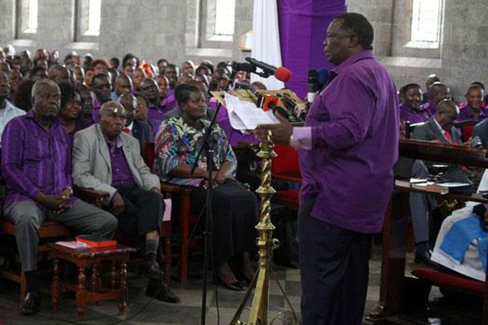 File image of Francis Atwoli at a past church service