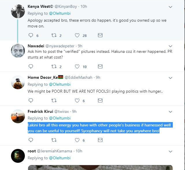 Reaction on Dennis Itumbi post