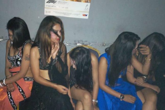 Some of the 12 Nepalese women arrested during a police raid at popular Rangeela grill and bar at Amkay Plaza in Nyali-Mombasa