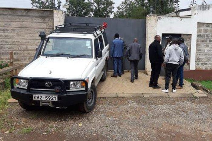 Detectives at Rashid Echesa's Karen Home