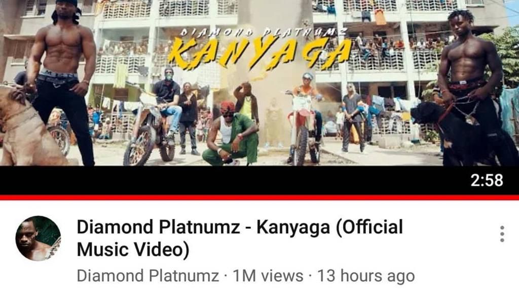 WCB President Diamond Platnumz song Kanyaga at 1M Views