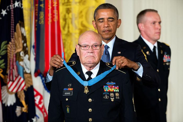 Bennie G. Adkins, 86, Dies; Honored for Vietnam Heroics