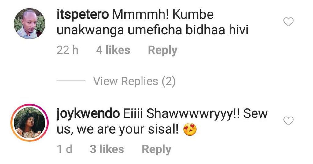 Reactions to Fena Gitu's bikini pics (Instagram)