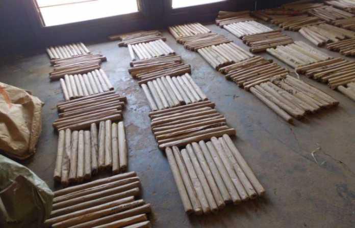 Officers busted ferrying bhang