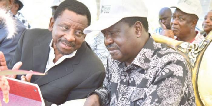 Senator James Orengo and Opposition leader Raila Odinga