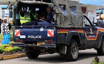 File image of a police vehicle ferrying suspects
