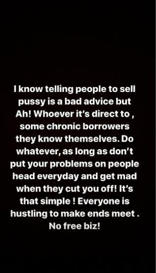 Huddah's advice to women who keep borrowing money will make you think twice