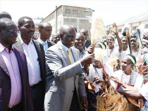 File image of Meru Senator Kiraitu Murungi, Governor Peter Munya and DP William Ruto