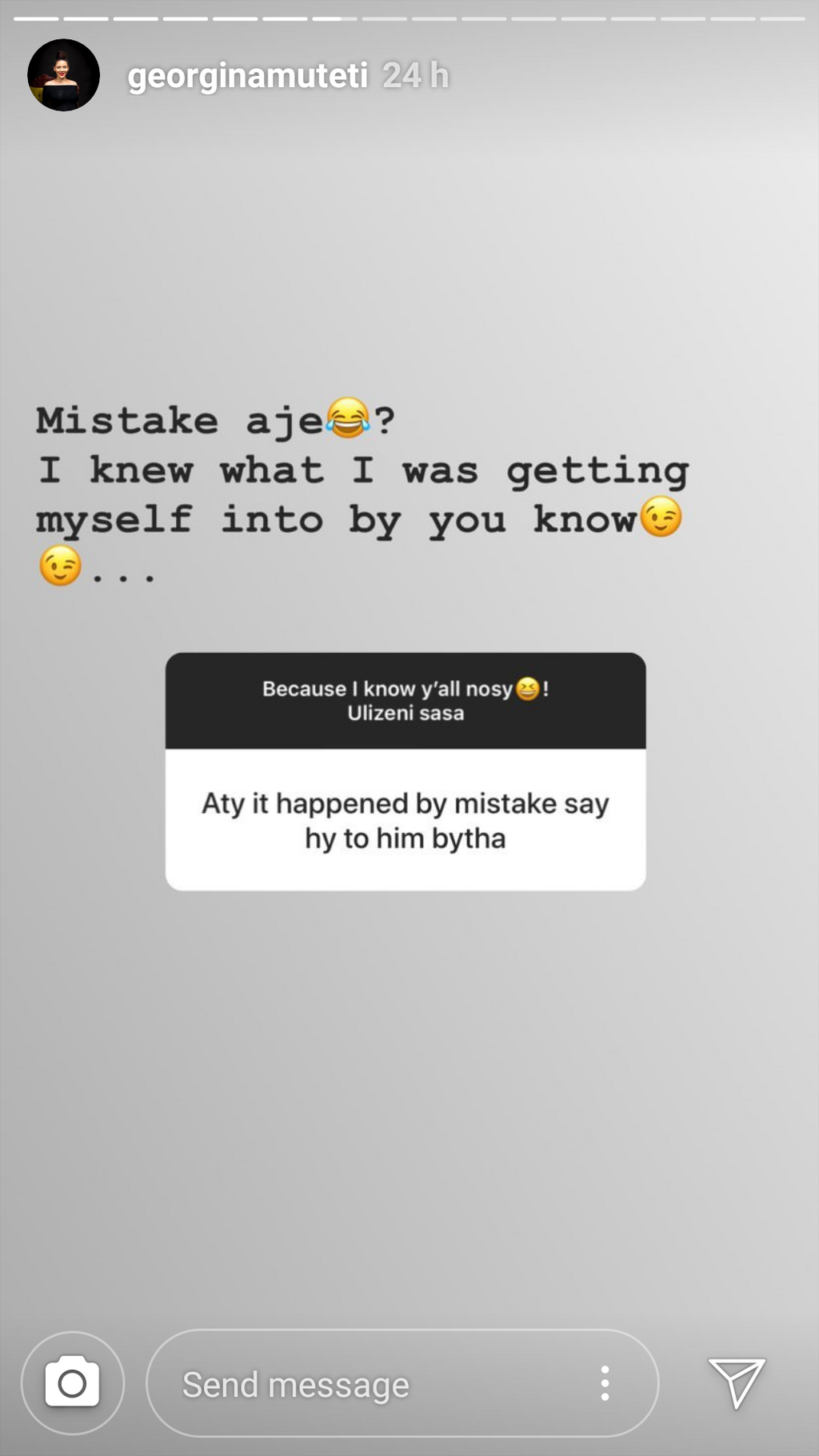 Georgina's response (IG)