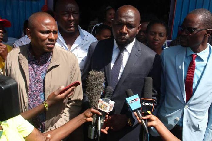 File image of Kimilili MP Didmus Barasa(Right) with Elgeyo-Marakwet Senator Kipchumba Murkomen (Centre) Kikuyu MP Kimani Ichungwa (left) at a past event