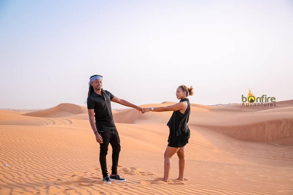 Diana Marua and Bahati in Dubai for a Holiday