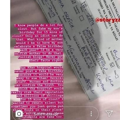 Tanasha Donna forced to produce Baby’s Birth Certificate after claims of faking delivery date to match Diamond’s