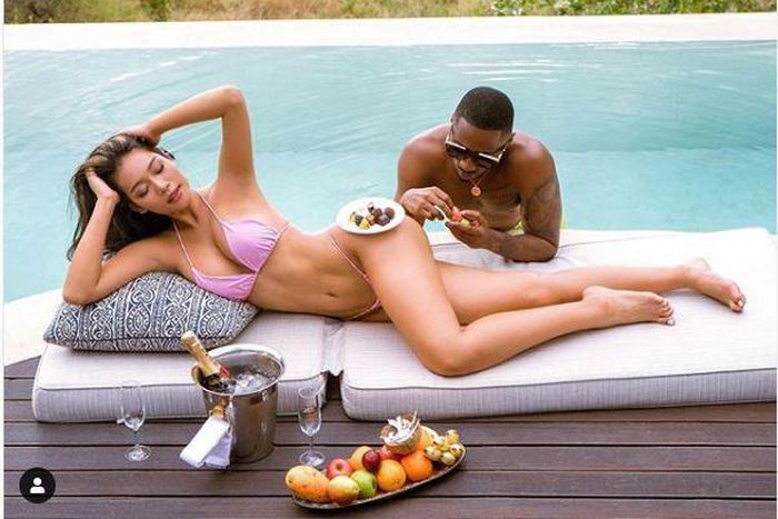 Juma Jux on vacation with Huddah Monroe, amid breakup reports with Mzungu girlfriend