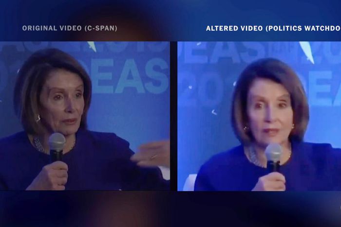 Distorted videos of Nancy Pelosi spread on Facebook and twitter, helped by Trump