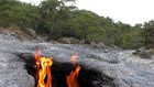 Gas that makes a mountain breathe fire is turning up around the world