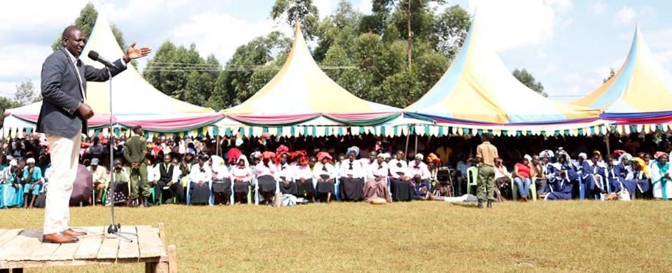 DP William Ruto during his visit to Kisii and Nyamira on Friday Top state officials skipped the event