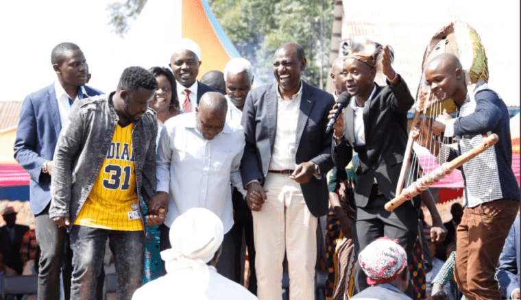 DP William Ruto with residents of Mokomoni when he toured Nyamira County early this month
