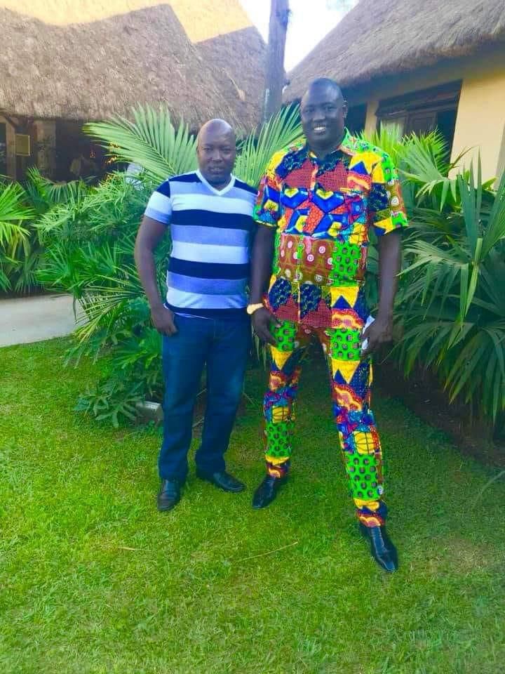 Lual Malong Jr in a kitenge jumpsuit days after being released from custody