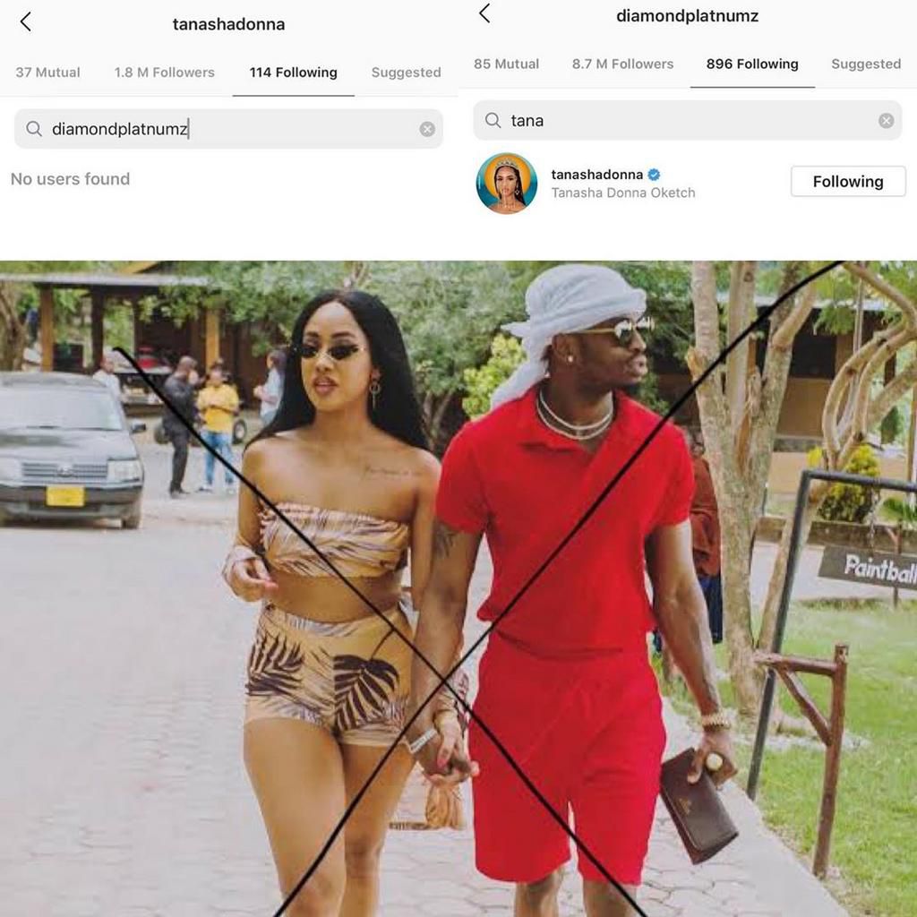 Tanasha Donna unfollows Diamond and his family as breakup reports go viral