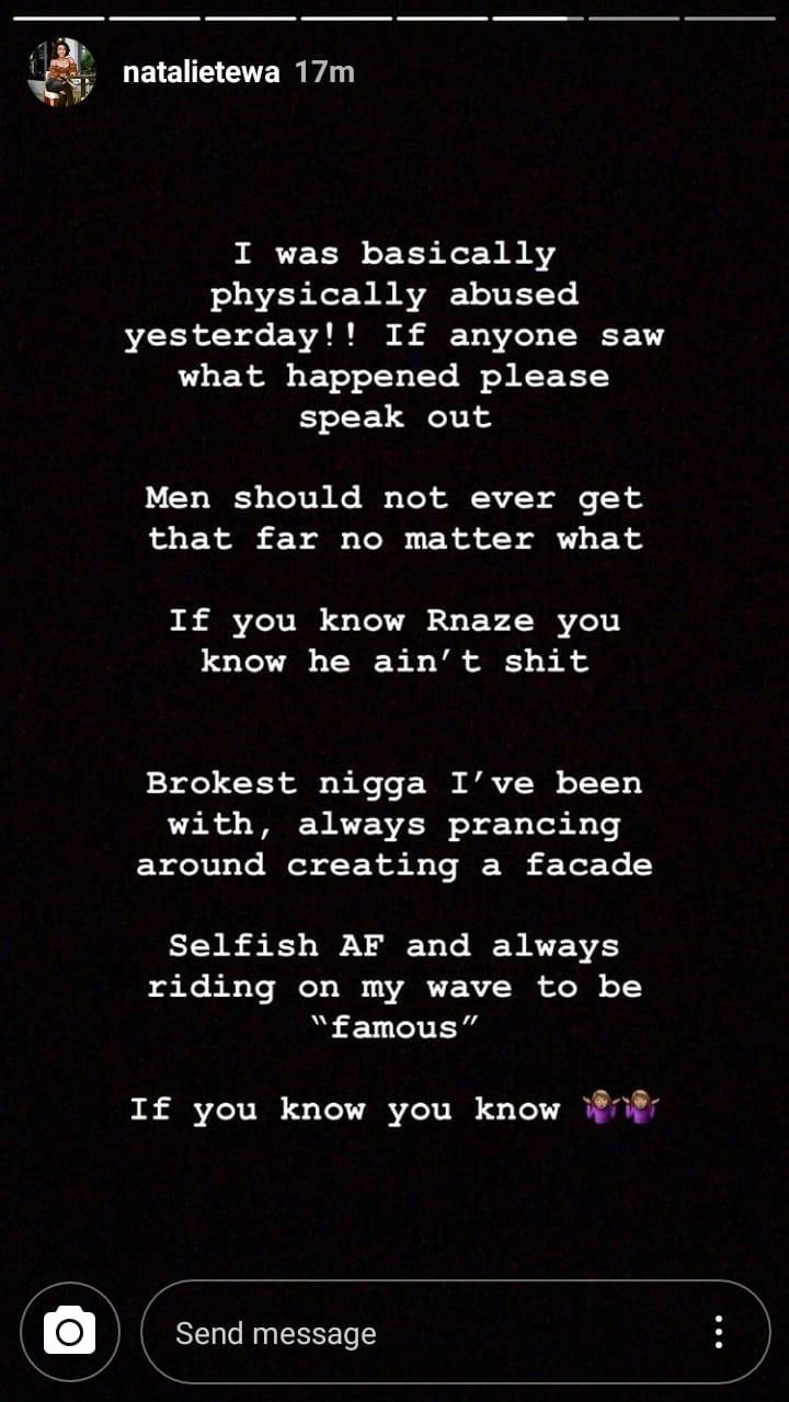 Natalie Tewa's post on break up
