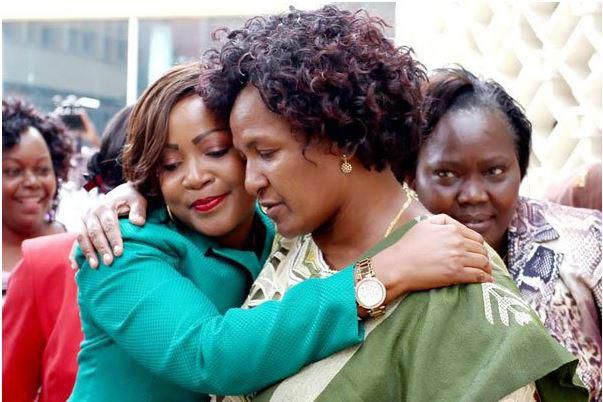 File image of Joyce Lay with Naomi Shaban