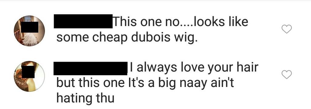 Some of the comments on Anerlisa's page (IG)