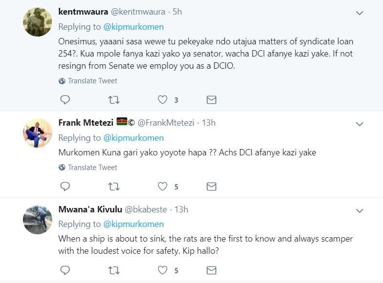 Murkomen angers Kenyans with remarks on expensive cars sought by DCI in war against corruption