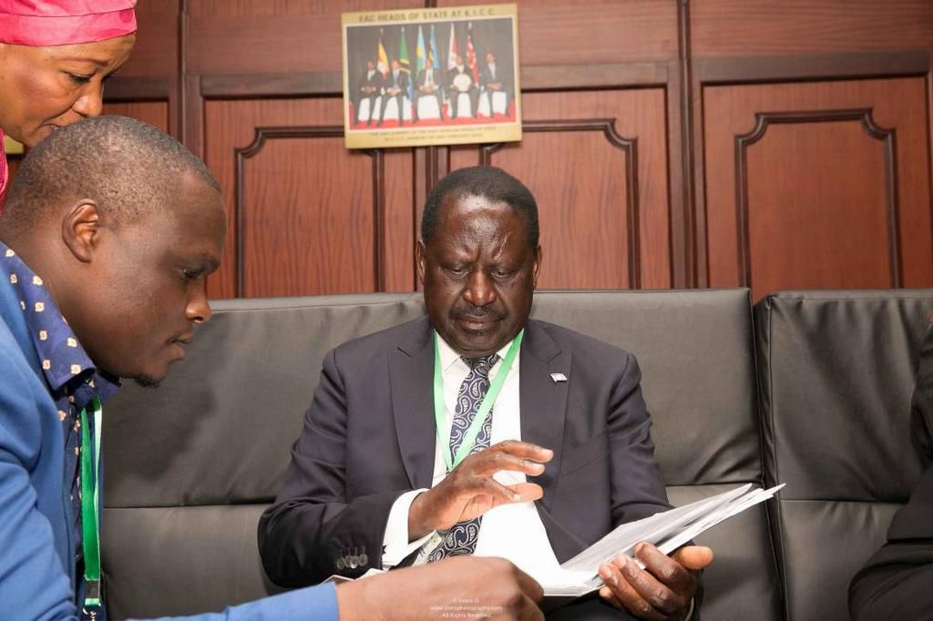 Norman Magaya with Raila Odinga